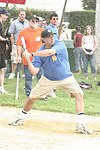 Stewart Lane at the Artist and Writer's Annual Softball game in Easthampton on 8-21-04.  photo by Rob Rich copyright 2004 516-676-3939  robwayne1@aol.com