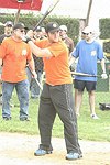 Gregg Bello at the Artist and Writer's Annual Softball game in Easthampton on 8-21-04.  photo by Rob Rich copyright 2004 516-676-3939  robwayne1@aol.com
