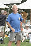 Mark Green at the Artist and Writer's Annual Softball game in Easthampton on 8-21-04.  photo by Rob Rich copyright 2004 516-676-3939  robwayne1@aol.com
