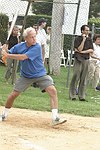 Mark Green at the Artist and Writer's Annual Softball game in Easthampton on 8-21-04.  photo by Rob Rich copyright 2004 516-676-3939  robwayne1@aol.com
