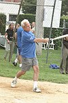 Mark Green at the Artist and Writer's Annual Softball game in Easthampton on 8-21-04.  photo by Rob Rich copyright 2004 516-676-3939  robwayne1@aol.com