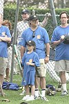 Leah and Stewart Lane at the Artist and Writer's Annual Softball game in Easthampton on 8-21-04.  photo by Rob Rich copyright 2004 516-676-3939  robwayne1@aol.com