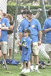 Leah and Stewart Lane at the Artist and Writer's Annual Softball game in Easthampton on 8-21-04.  photo by Rob Rich copyright 2004 516-676-3939  robwayne1@aol.com
