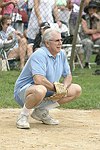 Carl Bernstein at the Artist and Writer's Annual Softball game in Easthampton on 8-21-04.  photo by Rob Rich copyright 2004 516-676-3939  robwayne1@aol.com