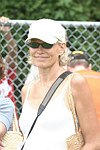 Brenda Seimer at the Artist and Writer's Annual Softball game in Easthampton on 8-21-04.  photo by Rob Rich copyright 2004 516-676-3939  robwayne1@aol.com