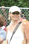 Brenda Seimer at the Artist and Writer's Annual Softball game in Easthampton on 8-21-04.  photo by Rob Rich copyright 2004 516-676-3939  robwayne1@aol.com