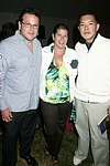 Michael and Beth Ann Riezk and Jim Shi  at the Southhampton Hospital Benefit in Southampton, N.Y. on August 7, 2004.photo by Rob Rich copyright 2004<br>516-676-3939<br>robwayne1@aol.com