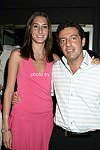 Starlight Berenson and CEO of La Perla Gianluca Flore on 5-30-04 at the Hamptons Magazine/La Perla party at Star Room in Wainscott.<br>photo by Rob Rich copyright 2004<br>516-676-3939<br>robwayne1@aol.com